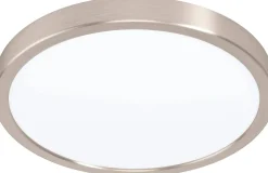 LED-Plafondi Eglo Fueva 5 4000K harjattu teräs pyöreä pinta-asennettava vaihdettava LED eri kokoja