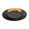 LED-plafondi Lucide Foskal Ø34,5cm 12W musta