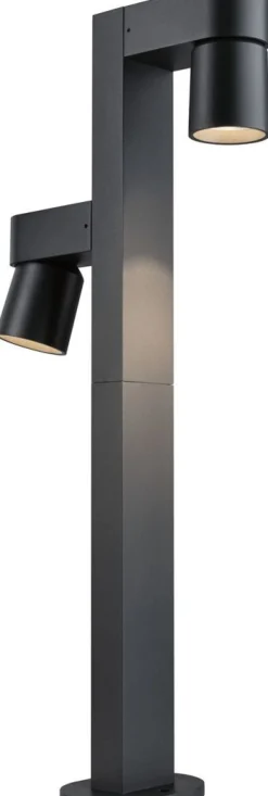 LED-pollarivalaisin Paulmann Kimu, 2-osainen, IP44, 82.2cm, 3000K, antrasiitti
