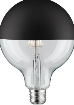 LED-pääpeililamppu Paulmann Modern Classic Edition Globe, E27, G125, 600lm, 6.5W, 2700K, himmennettävä, mattamusta