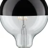 LED-pääpeililamppu Paulmann Modern Classic Edition Globe, E27, G125, 600lm, 6.5W, 2700K, himmennettävä, musta kromi