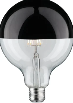 LED-pääpeililamppu Paulmann Modern Classic Edition Globe, E27, G125, 600lm, 6.5W, 2700K, himmennettävä, musta kromi