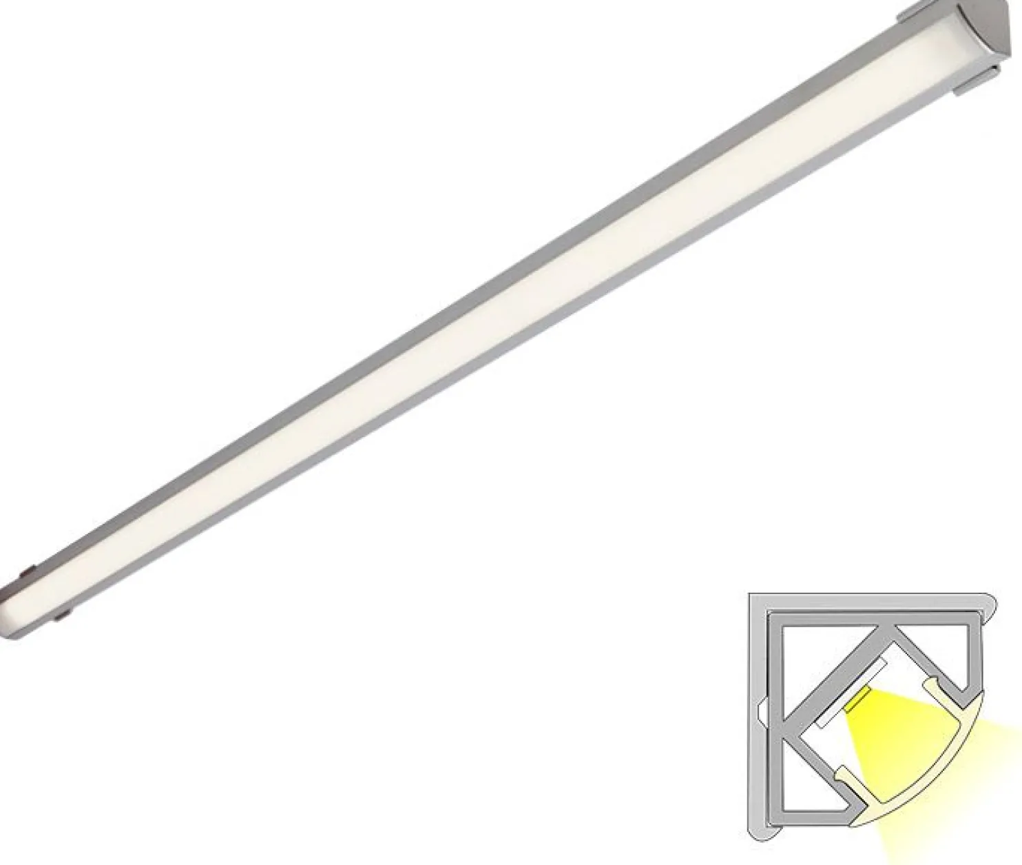 LED-profiili ja LED-nauha Limente Corner COM 3000K, IP44, eri vaihtoehtoja