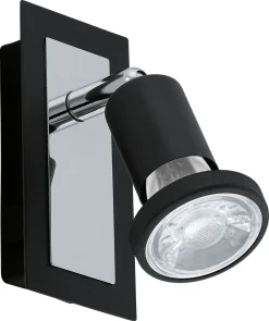 LED-seinäspotti Eglo Sarria 60x120mm musta kromi 94963
