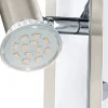 LED-seinävalaisin Rottelo 120x60 mm harjattu teräs/kromi