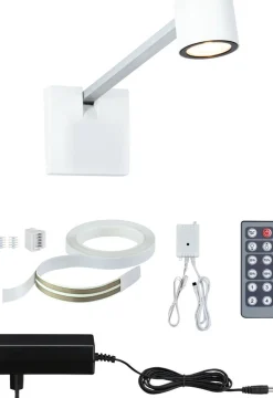LED-tauluvalaisin Paulmann Adelia, 8.5cm, 2700K, 370lm, 230/24V, 4.5W, himmennettävä, harjattu alumiini
