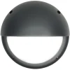LED-ulkoseinävalaisin Airam Cestus Round Eye max 100W E27 Ø261x150 mm IP65 antrasiitti/opaali