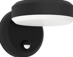 LED-ulkoseinävalaisin Eglo Fornaci, musta/valkoinen, liiketunnistin