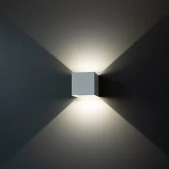 LED-ulkoseinävalaisin FTLIGHT Iina 2x5W eri valonvärejä 570lm säädettävä keila valkoinen