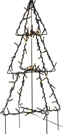 LED-valokoriste Star Trading Foldy 3D kuusi, 50cm, musta