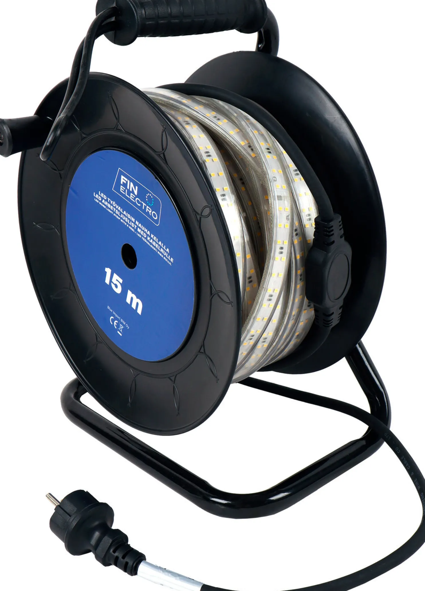 LED-valonauha kahvakelalla Finelectro, 230V, 15m, 4000K, 12W/m, 1500lm/m