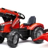 Leikkikaivinkone peräkärryllä Falk Massey Ferguson, punainen