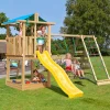Leikkikeskus Jungle Gym Hut ja Climb Module X'tra sis. liukumäen