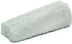Liimattava madalluskivi Rudus 12>6 cm vasen 390x130 mm sileä harmaa