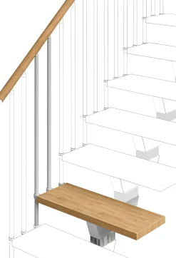Lisäaskelma Rintal Knock -portaisiin, eri vaihtoehtoja