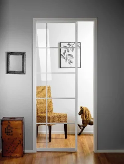 Liukuovi seinän sisään Stella Pocket Door M9 ristikko 925x2040mm valkoinen
