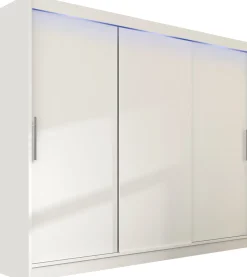 Liukuovivaatekaappi Nomla ASTON / DASTO II, LED-valaistuksella, 250x215cm