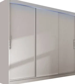 Liukuovivaatekaappi Nomla ASTON / DASTO II, LED-valaistuksella, 250x215cm