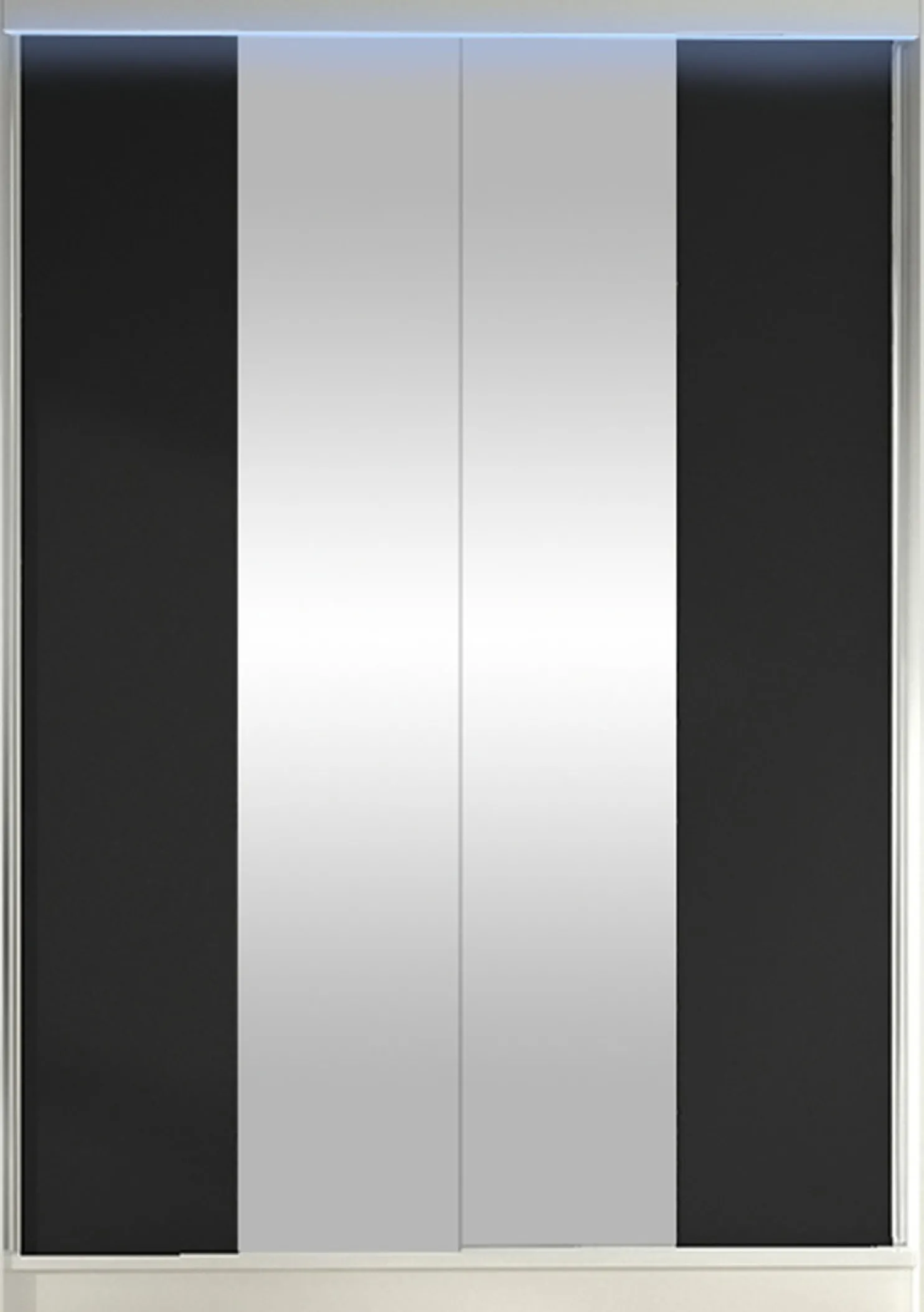 Liukuovivaatekaappi Nomla LINO II, LED-valaistuksella, peilillä, 120x200cm