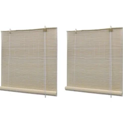 Luonnolliset bambu rullaverhot 2 kpl 120x160 cm