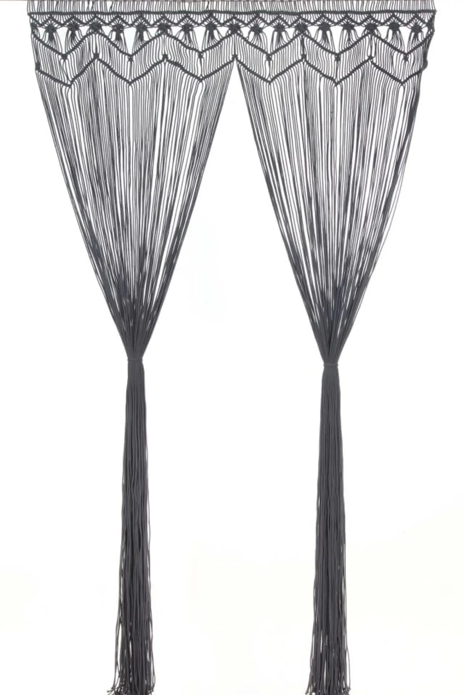 Macrame verho antrasiitti puuvilla 140x240cm