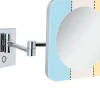 Meikkipeili LED-valolla Paulmann Jora, IP44, 60lm, 3.3W, säädettävä värilämpötila, kromi/valkoinen