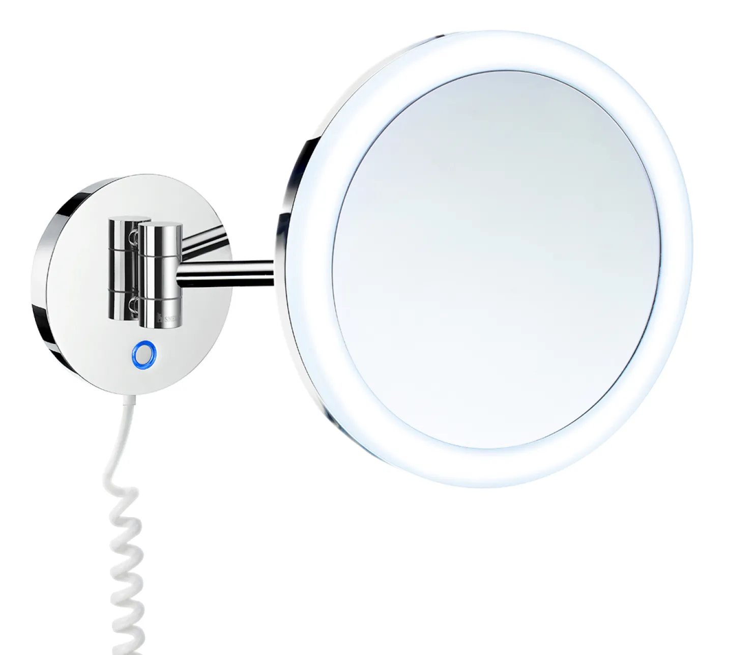 Meikkipeili Smedbo Outline Dual light Ø200 mm valolla 7-kertainen suurennus kromi