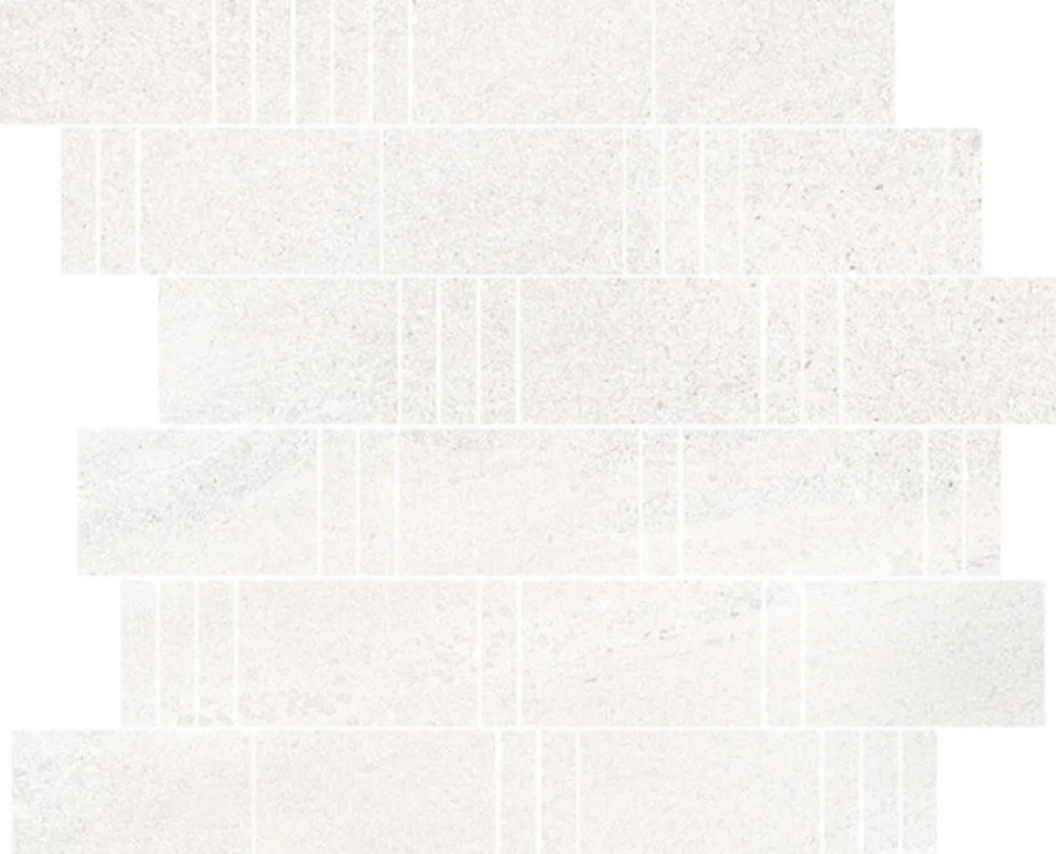 Mosaiikkilaatta Pukkila Landstone White Pave himmeä sileä 298x298 mm