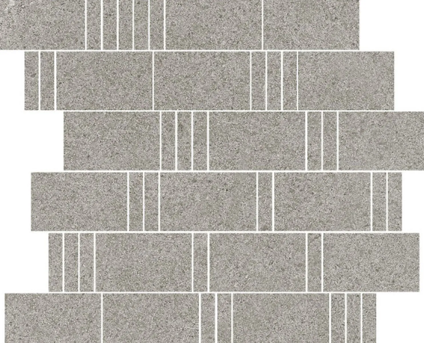 Mosaiikkilaatta Pukkila Landstone Grey Pave himmeä sileä 298x298 mm
