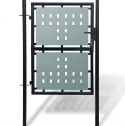 Musta yksiovinen aitaportti 100x250cm