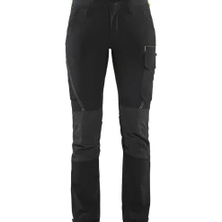 Naisten housut Blåkläder 7122 Stretch musta/keltainen