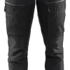 Naisten housut Blåkläder 7166 Stretch musta/tummanharmaa