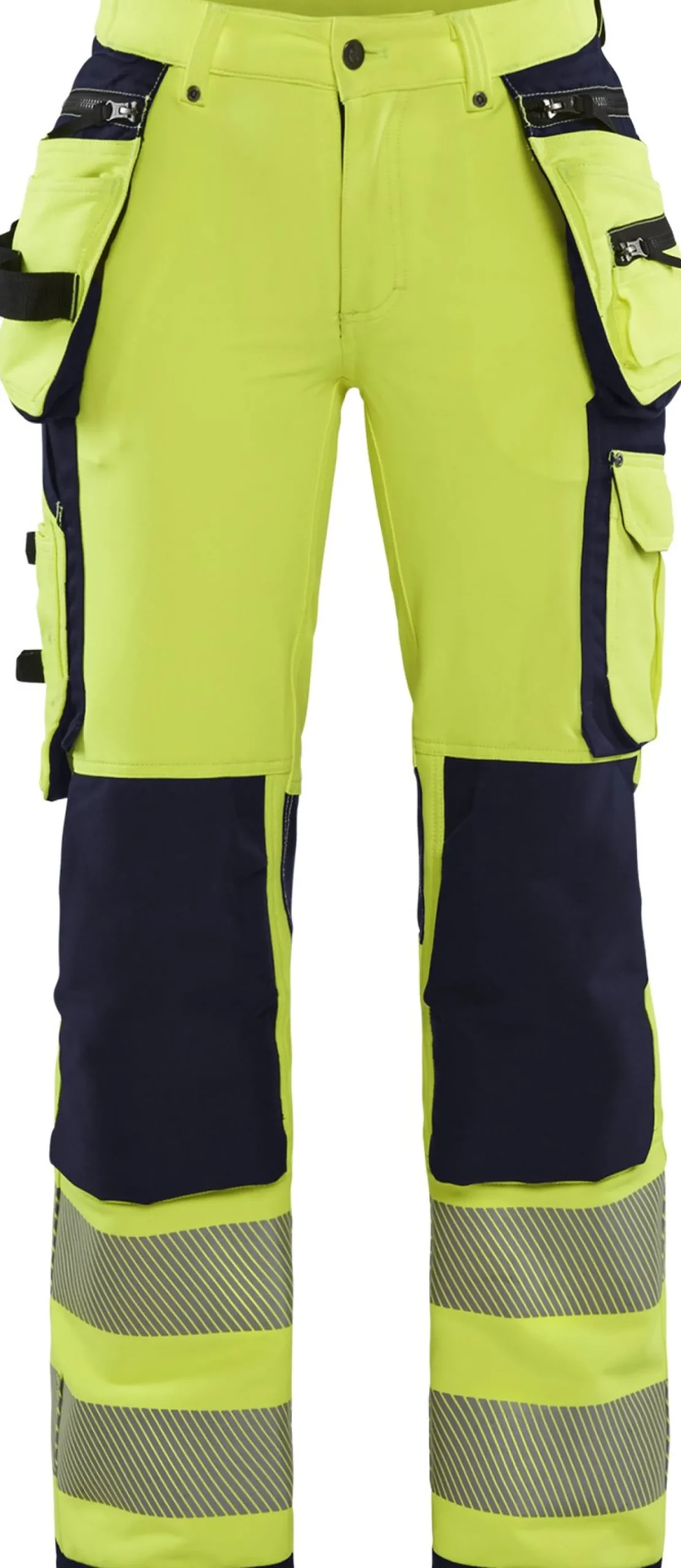 Naisten riipputaskuhousut Blåkläder 7197 Highvis Stretch huomioväri/sininen