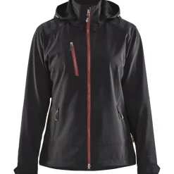 Naisten softshell-takki Blåkläder 4719 musta/punainen