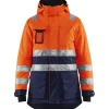 Naisten talviparka Blåkläder 4472 Highvis huomio-oranssi/sininen