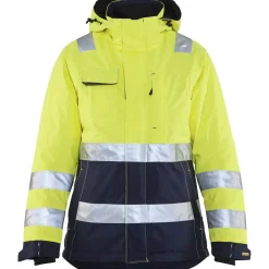 Naisten talvitakki Blåkläder 4872 Highvis huomiokeltainen/sininen