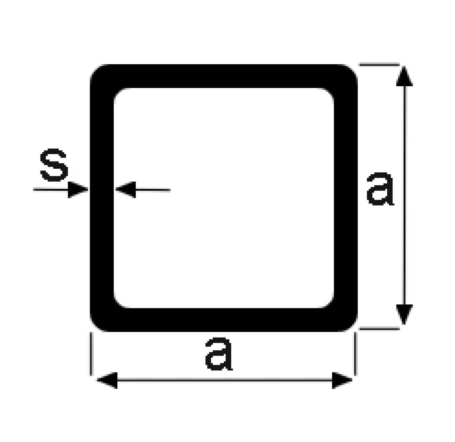 Neliöputki ruostumaton 100x100x5,00 mm 1.4301 kevyesti harjattu pituus 6 m