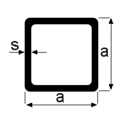 Neliöputki ruostumaton 50x50x2,00 mm 1.4301 kevyesti harjattu pituus 6 m