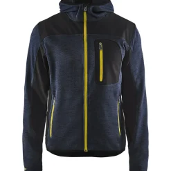 Neulottu softshell-takki Blåkläder 4930 tummansininen/keltainen