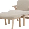 Nojatuoli rahilla Venture Home Rile, vaalea puu/beige