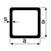 Ohutseinäputki teräs nelikulmainen 15x15x1,50 mm kylmävalssattu pituus 6 m