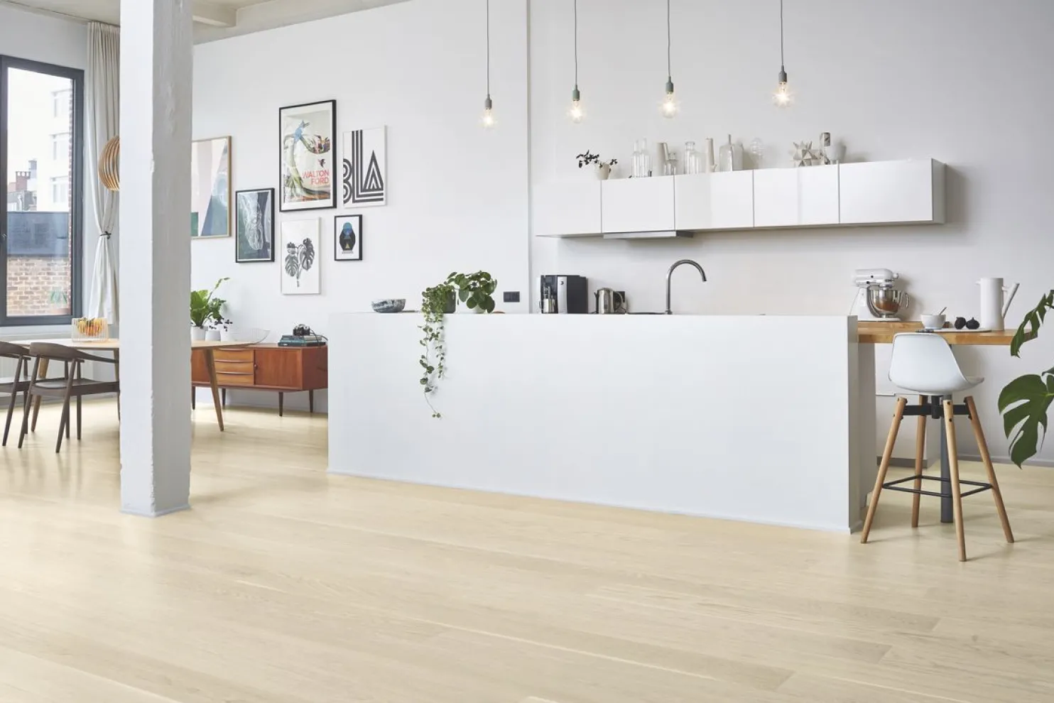 Parketti Tarkett Shade Tammi Cotton White Plank XT 1-sauva luonnollinen vaalea 7877034
