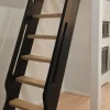 Parviportaat Lappiporras Loimu Plus, musta/puu, kerroskorkeus 2500 mm