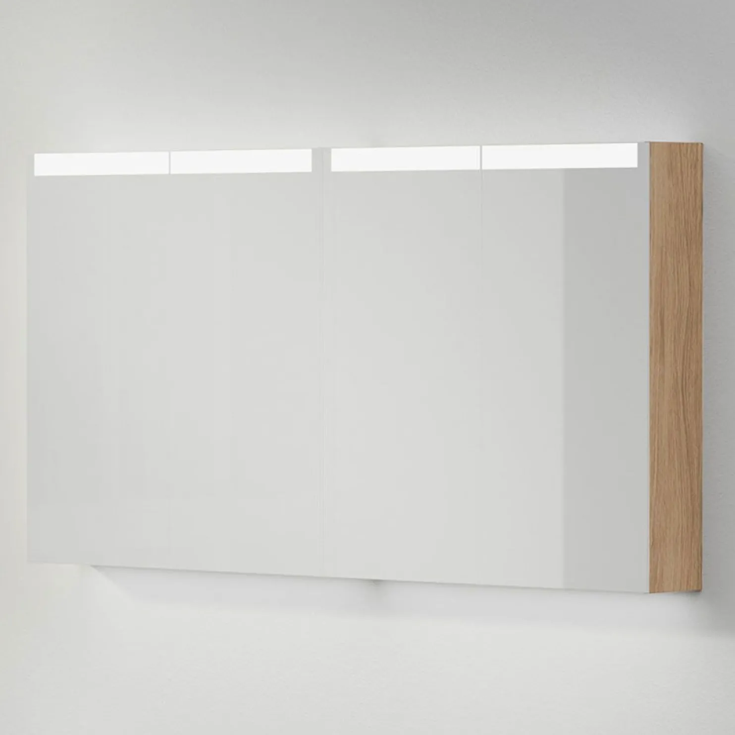 Peilikaappi INR Stage Plus 140, Natural Oak, 4 ovea, pistorasia