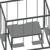 Pergolakeinu ja pöytä Jabo 2200x1400x2100mm