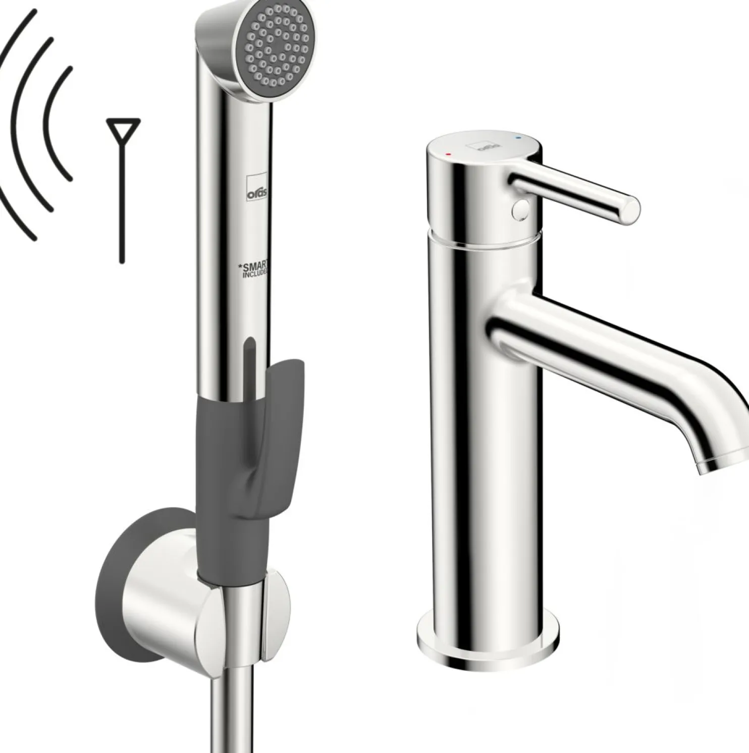 Pesuallashana Oras Optima Style 2613FH Smart Bidetta -käsisuihkulla, 3 V, kromi