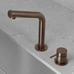 Pesuallashana Scandtap Steel Harmonized B2P Amber, ulosvedettävä juoksuputki, kupari