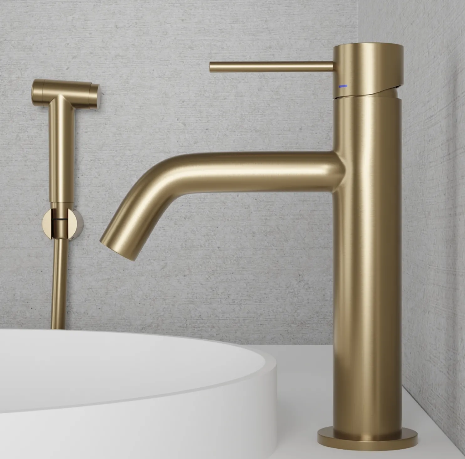 Pesuallashana Scandtap Steel Voyage Medium B Sand, bideesuihkulla, messinki