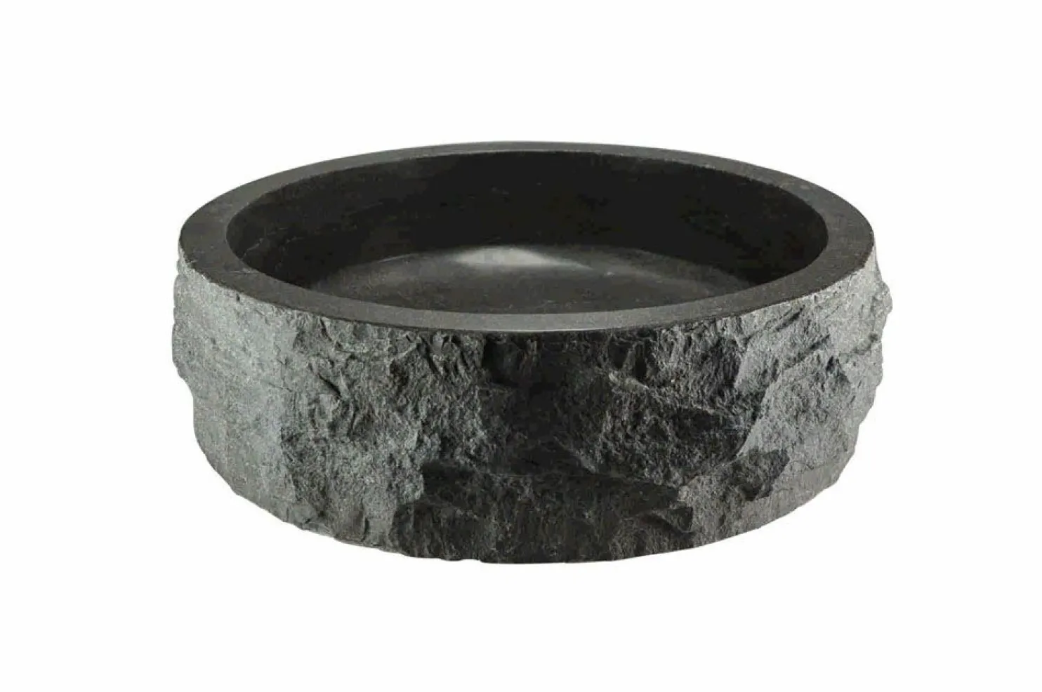 Pesuallas Interia 39-3517 Ø 400 mm luonnonkivi musta