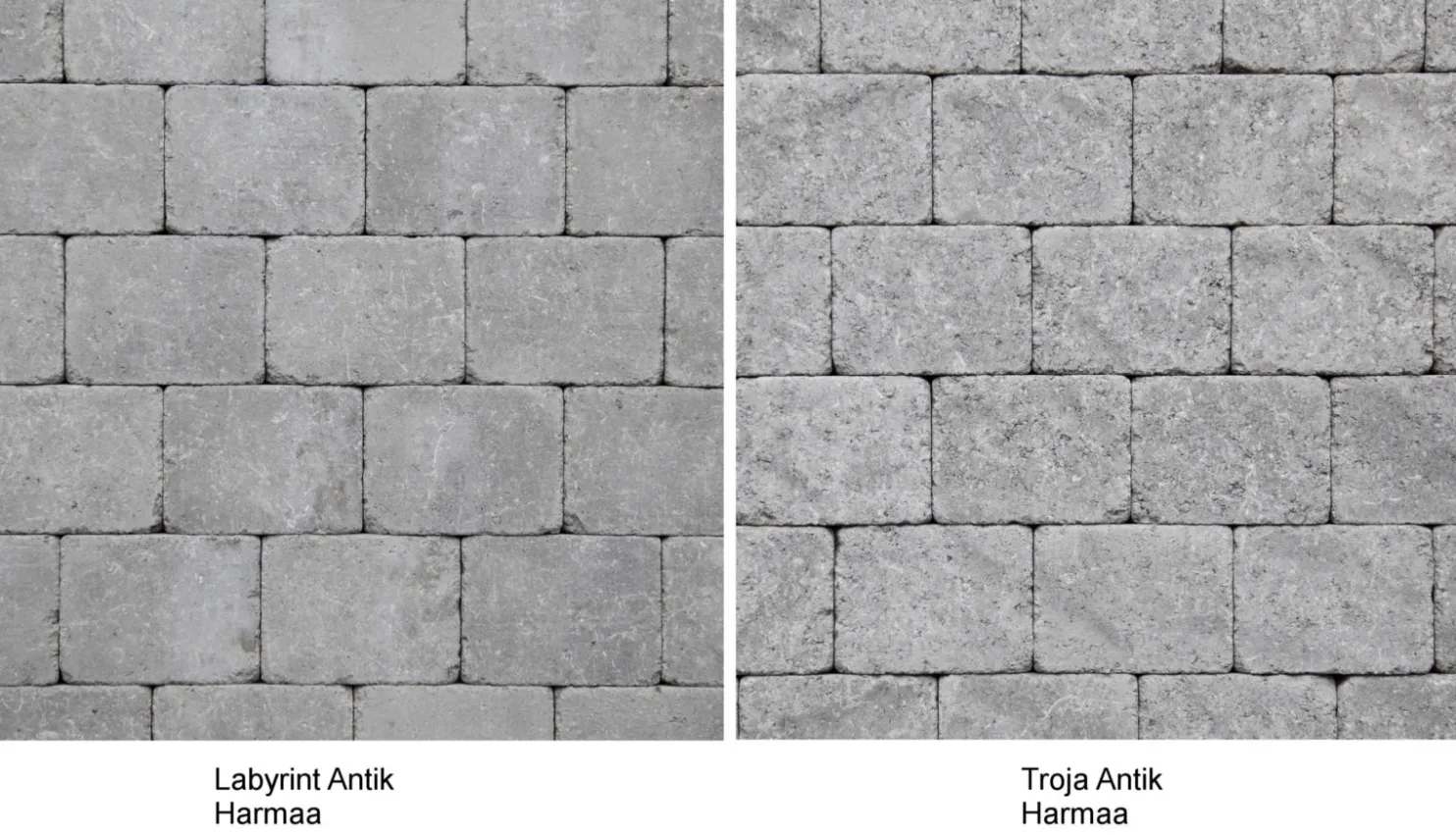 Pihakivi Benders Labyrint/Troja Antik Puolikivi 105x140x50 mm harmaa